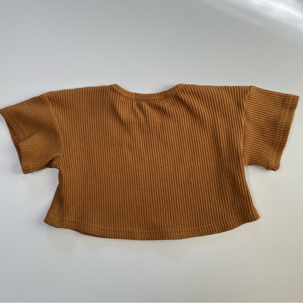 Roe + Cru Burnt Orange/Brown Crop Top 2T